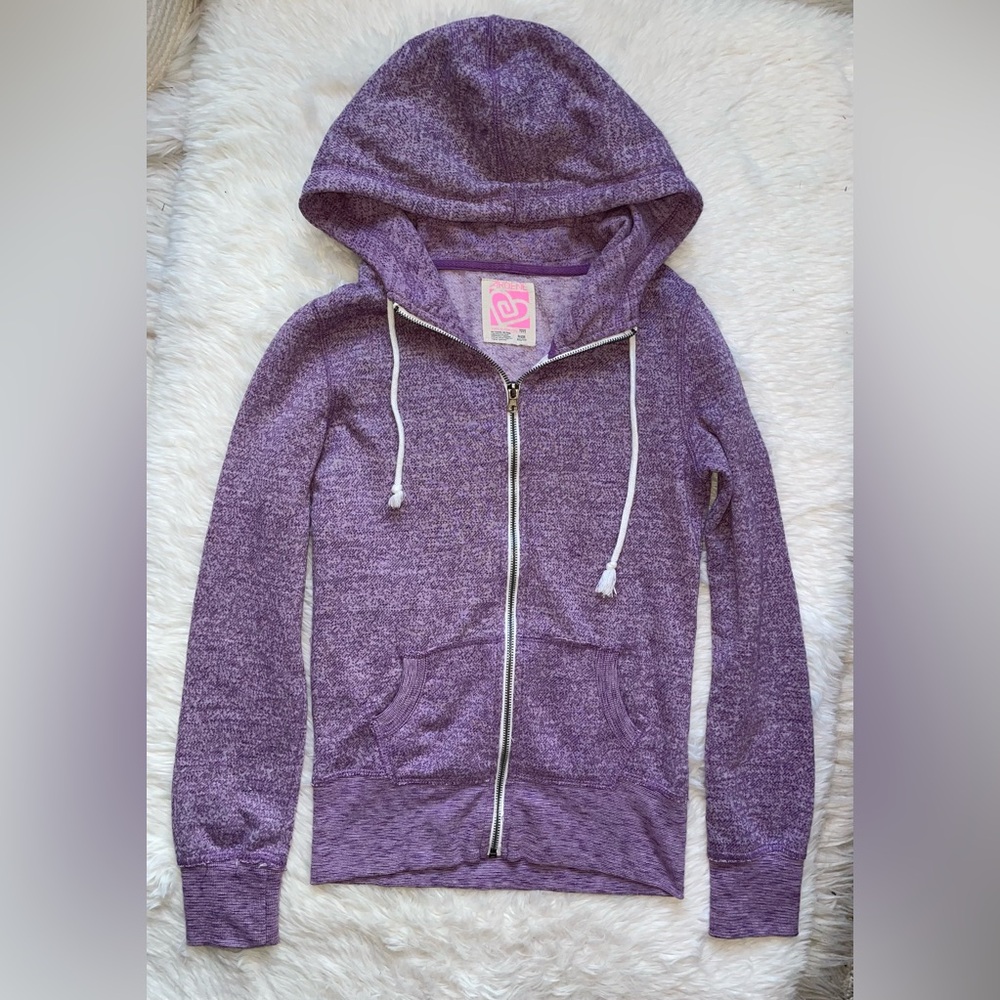 Ardene purple hoodie full zip women’s XS zip up hood sweatshirt long sleeve